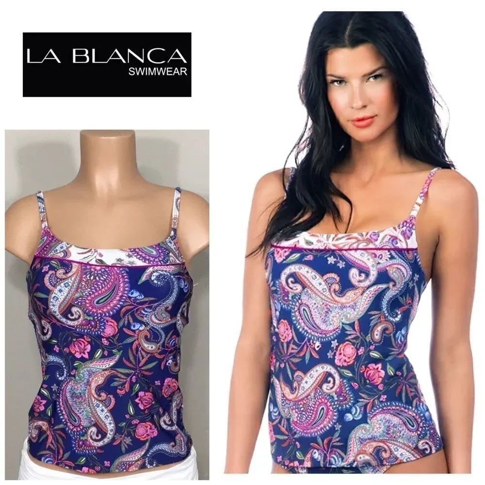 La Blanca Gypsy Scarf tankini top. NWOT